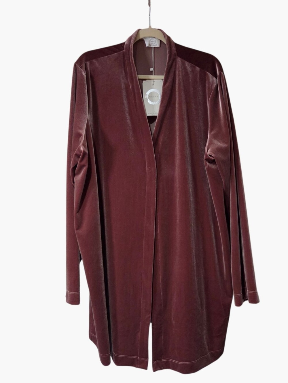 Marina Rinaldi Relax Ombra Jersey Rose Velour Jacket XXL 24W NWT $335